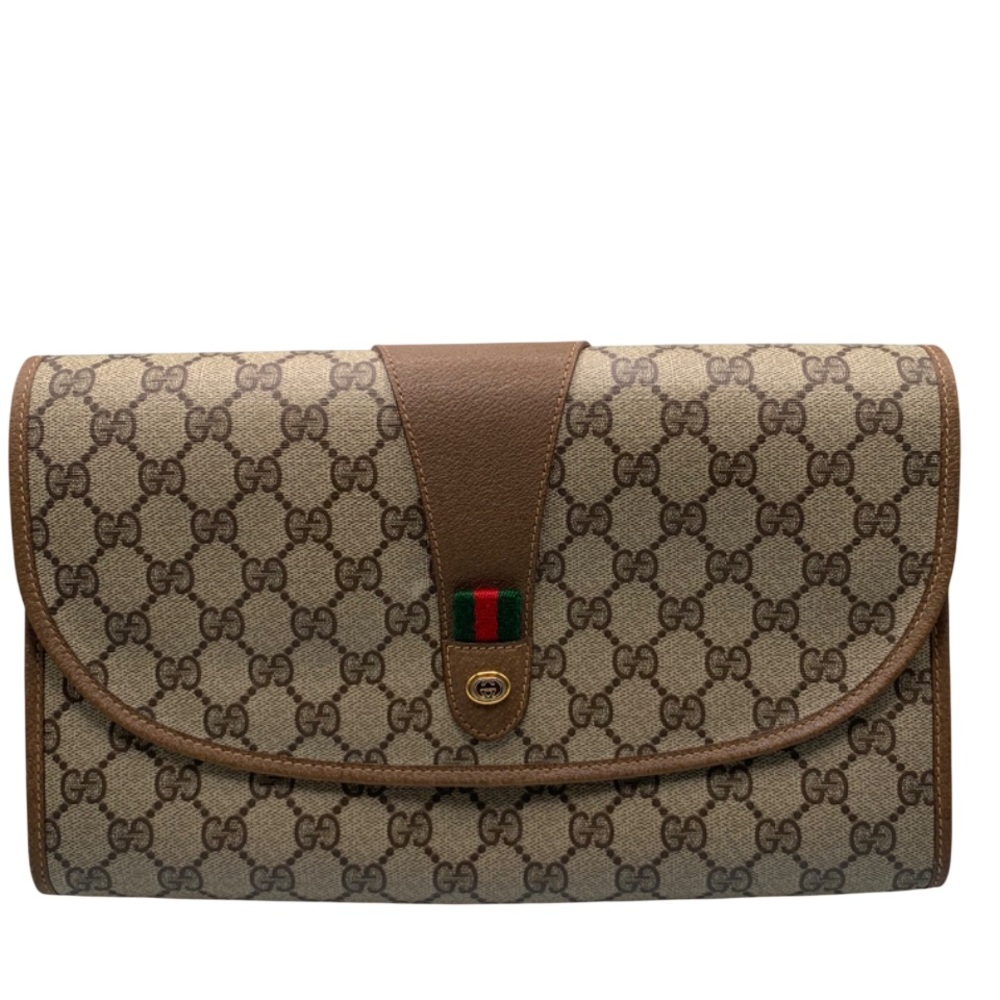 Preowned Gucci Sherry line GG clutch